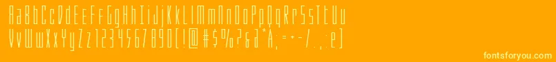 フォントPhantaconexpand – オレンジの背景に黄色の文字