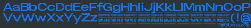 SpecifypersonalExpbold Font – Blue Fonts on Black Background