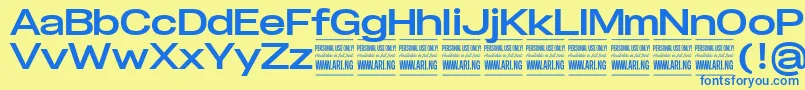 SpecifypersonalExpbold Font – Blue Fonts on Yellow Background