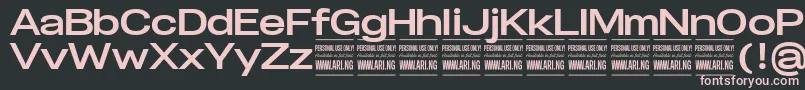 SpecifypersonalExpbold Font – Pink Fonts on Black Background