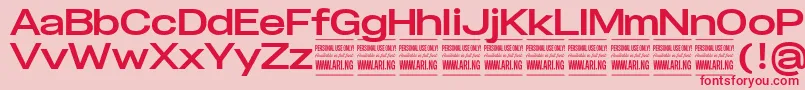 SpecifypersonalExpbold Font – Red Fonts on Pink Background