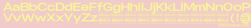 SpecifypersonalExpbold Font – Yellow Fonts on Pink Background