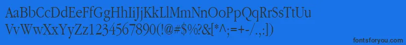 ClassicRussianPlain Font – Black Fonts on Blue Background