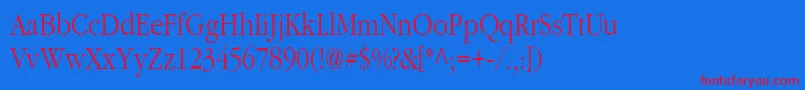 ClassicRussianPlain Font – Red Fonts on Blue Background