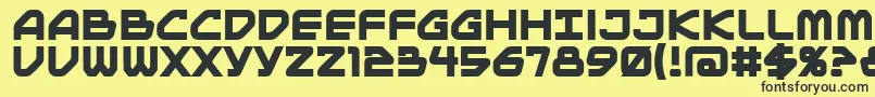 MainframeBbBold Font – Black Fonts on Yellow Background