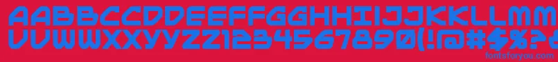 Police MainframeBbBold – polices bleues sur fond rouge