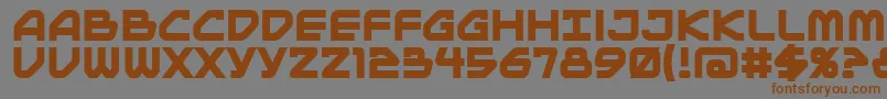 フォントMainframeBbBold – 茶色の文字が灰色の背景にあります。