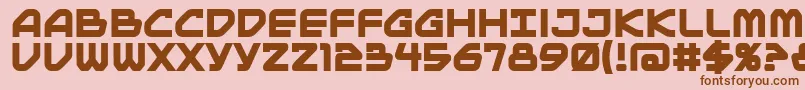 MainframeBbBold Font – Brown Fonts on Pink Background