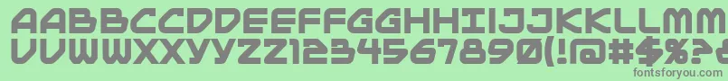 MainframeBbBold Font – Gray Fonts on Green Background