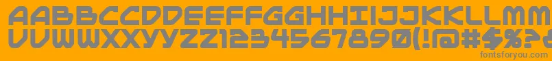 MainframeBbBold Font – Gray Fonts on Orange Background