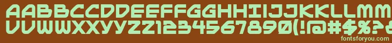 MainframeBbBold Font – Green Fonts on Brown Background