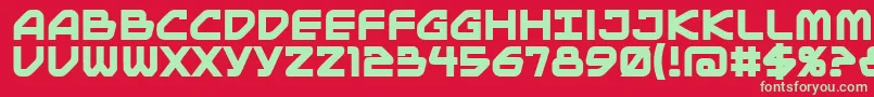 fuente MainframeBbBold – Fuentes Verdes Sobre Fondo Rojo