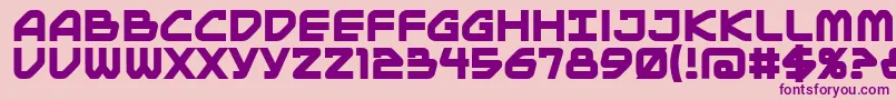 MainframeBbBold Font – Purple Fonts on Pink Background