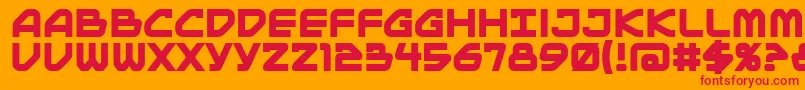 Шрифт MainframeBbBold – красные шрифты на оранжевом фоне