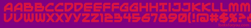 MainframeBbBold Font – Red Fonts on Purple Background