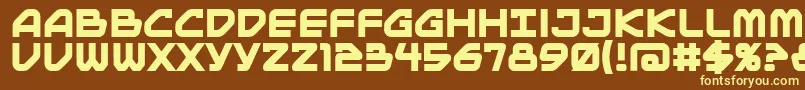 MainframeBbBold Font – Yellow Fonts on Brown Background