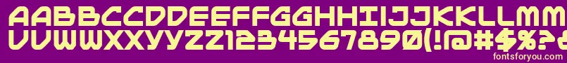 MainframeBbBold Font – Yellow Fonts on Purple Background