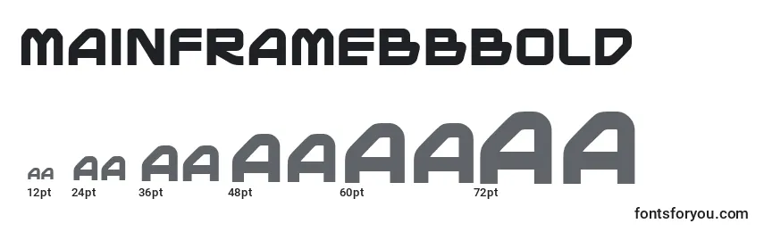 Размеры шрифта MainframeBbBold