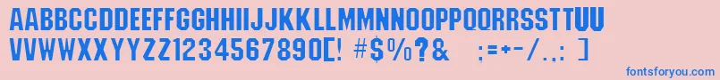 Emlenton Font – Blue Fonts on Pink Background