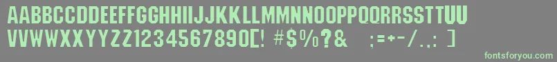 Emlenton-fontti – vihreät fontit harmaalla taustalla