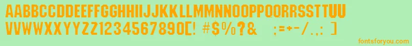Emlenton Font – Orange Fonts on Green Background