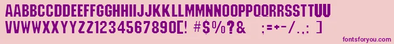 Emlenton Font – Purple Fonts on Pink Background