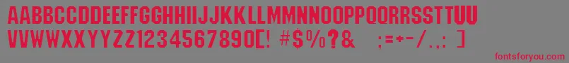 Emlenton Font – Red Fonts on Gray Background