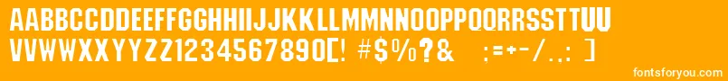 Emlenton Font – White Fonts on Orange Background