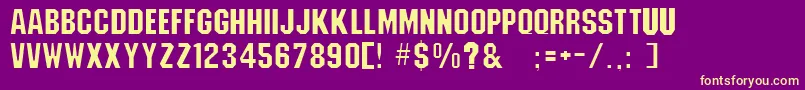 Emlenton Font – Yellow Fonts on Purple Background