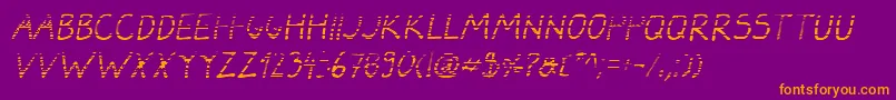 DarbogGradientItalic Font – Orange Fonts on Purple Background