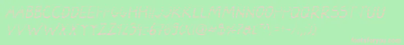 DarbogGradientItalic Font – Pink Fonts on Green Background