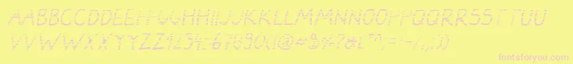 DarbogGradientItalic Font – Pink Fonts on Yellow Background