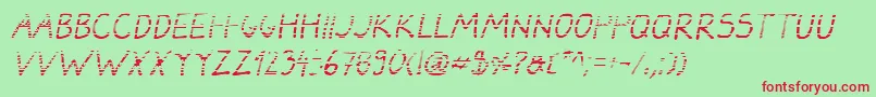 DarbogGradientItalic Font – Red Fonts on Green Background