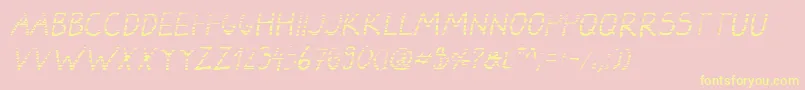 DarbogGradientItalic Font – Yellow Fonts on Pink Background