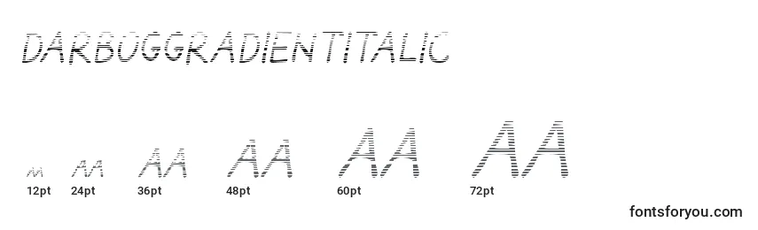 DarbogGradientItalic Font Sizes