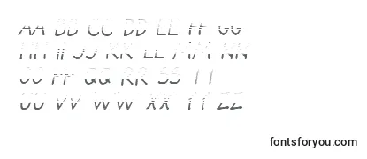 Überblick über die Schriftart DarbogGradientItalic
