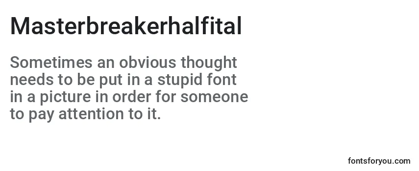 Review of the Masterbreakerhalfital Font