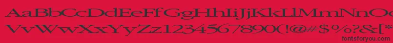 Elvissaxhorn45RegularTtext Font – Black Fonts on Red Background