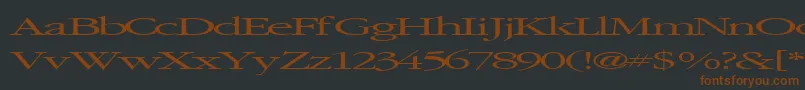 Saiba mais sobre a fonte Elvissaxhorn45RegularTtext Fonte Elvissaxhorn45RegularTtext – fontes marrons em um fundo preto