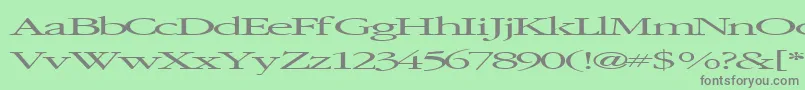 Elvissaxhorn45RegularTtext Font – Gray Fonts on Green Background