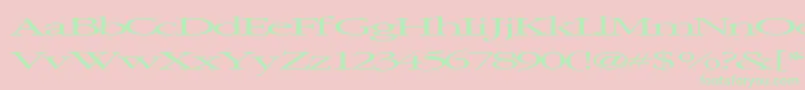 Elvissaxhorn45RegularTtext-Schriftart – Grüne Schriften auf rosa Hintergrund