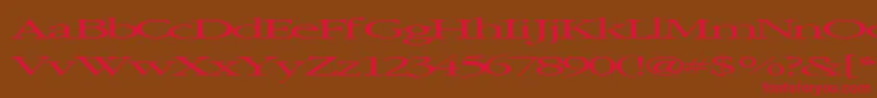 Elvissaxhorn45RegularTtext Font – Red Fonts on Brown Background