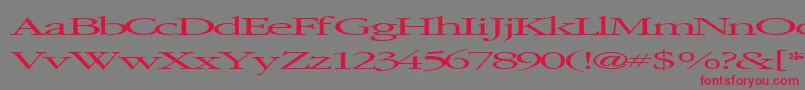 Elvissaxhorn45RegularTtext Font – Red Fonts on Gray Background