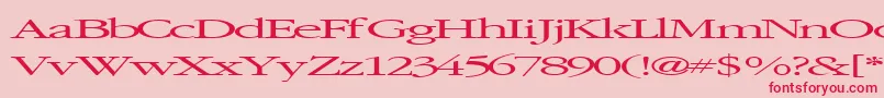 Elvissaxhorn45RegularTtext Font – Red Fonts on Pink Background