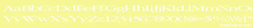 Elvissaxhorn45RegularTtextフォントについての詳細 フォントElvissaxhorn45RegularTtext – 黄色い背景に白い文字