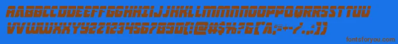 Intergalacticlaserital Font – Brown Fonts on Blue Background