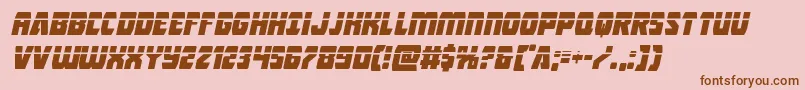 Intergalacticlaserital Font – Brown Fonts on Pink Background