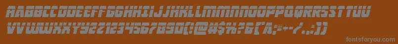 Intergalacticlaserital Font – Gray Fonts on Brown Background
