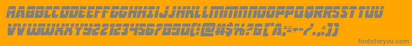 Intergalacticlaserital-Schriftart – Graue Schriften auf orangefarbenem Hintergrund