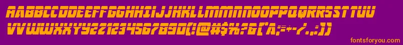 Intergalacticlaserital Font – Orange Fonts on Purple Background